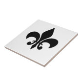 Zwart-wit Fleur de Lis Tegeltje (Zijkant)