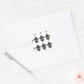 Zwart-wit Fleur De Lis Vierkante Sticker (Envelop)