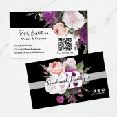 Zwart & Wit  Floral Chic Boutique QR Code Visitekaartje