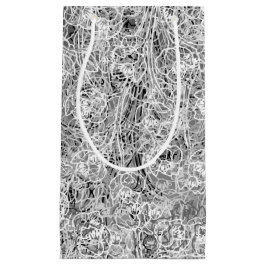 Zwart-wit Floral Druk 3 Gift Bag af Klein Cadeauzakje