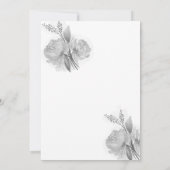 Zwart-wit Floral Elegant, speciaal Save The Date (Achterkant)