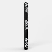 Zwart wit Floral iPhone 5 hoesje monogram (Achterkant/rechts)