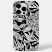Zwart-wit Floral ontwerp voor telefoontas Case-Mate iPhone Case (Achterkant)