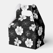 Zwart-wit Floral Patroon Bedankdoosjes (Achterkant)