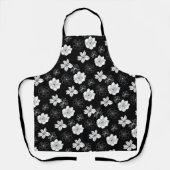 Zwart-wit Floral Patroon Schort (Voorkant)