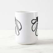 Zwart-wit Flower mok (Center)