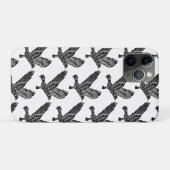 Zwart-wit Flying Raven Lino Cut Case-Mate iPhone Case (Achterkant (horizontaal))