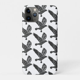 Zwart-wit Flying Raven Lino Cut Case-Mate iPhone Case