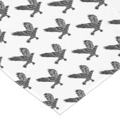 Zwart-wit Flying Raven Lino Cut Korte Tafelloper (Hoek)