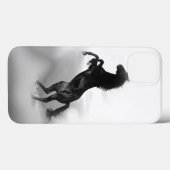 Zwart-wit fokpaard Silhouette Case-Mate iPhone Case (Achterkant (horizontaal))