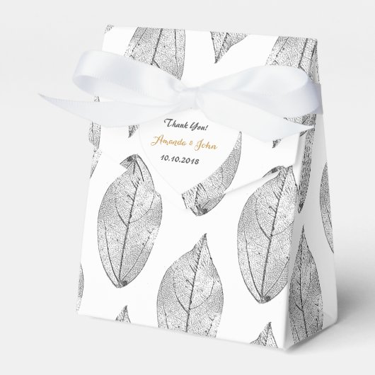 Zwart Wit Folie Trouw Favoriet Bedankt Bedankdoosjes (Voorkant Zijde)