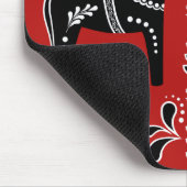 Zwart/wit Folk Dala paard/Folk Friesian Muismat (Hoek)