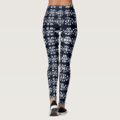 Zwart-wit folk patroon leggings (Achterkant)