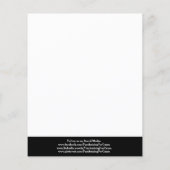 Zwart-wit fondsenwerving flyer (Achterkant)