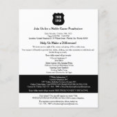 Zwart-wit fondsenwerving flyer (Voorkant)