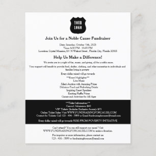 Zwart-wit fondsenwerving flyer