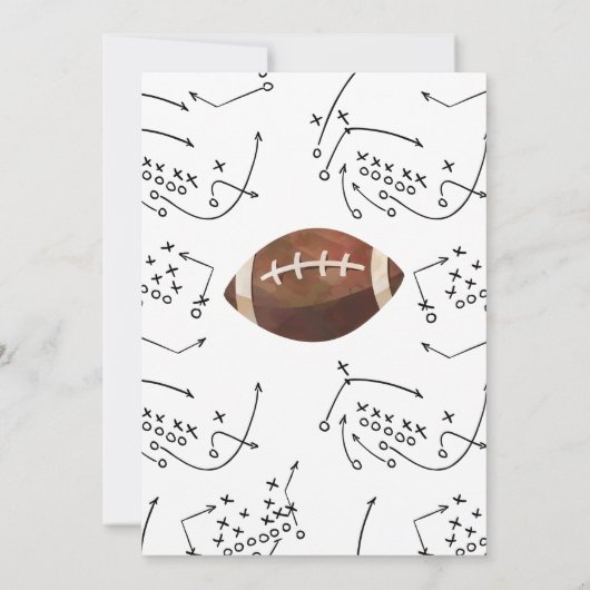 Zwart Wit Football Plays Football Baby shower Kaart (Achterkant)