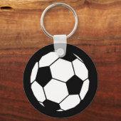 Zwart-wit Football Sleutelhanger (Voorkant)