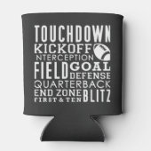 Zwart-wit Football Thema Blikjeskoeler (Achterkant)