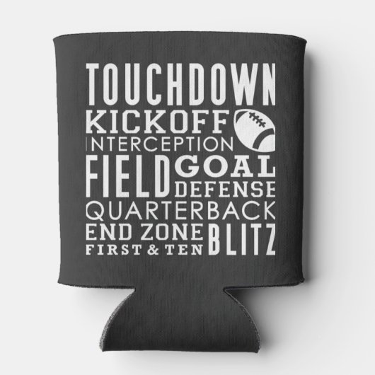 Zwart-wit Football Thema Blikjeskoeler (Achterkant)