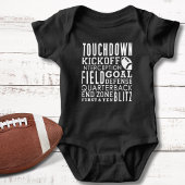 Zwart-wit Football Thema Romper