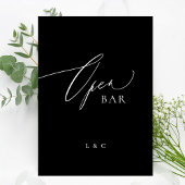 Zwart Wit Formal 5 x 7 Wedding OPEN Bar Sign