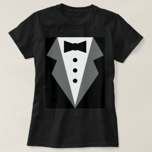 Zwart Wit Formal Tuxedo T-shirt