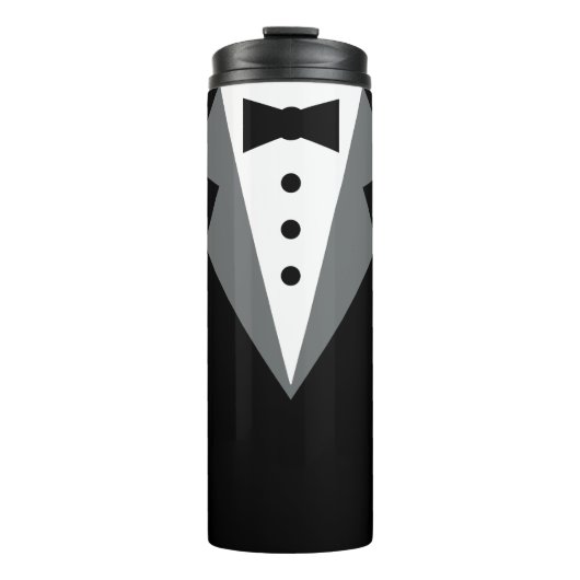 Zwart Wit Formal Tuxedo Wedding Thermosbeker (Voorkant)