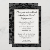 Zwart wit formeel PERSONALIZE Kaart (Voorkant / Achterkant)