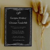 Zwart-wit Formele Eenvoudige Minimalistische Bruil Kaart