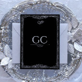 Zwart-wit Formele Eenvoudige Minimalistische Bruil Kaart