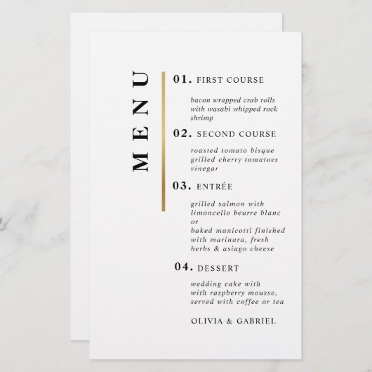 Zwart-wit. Formele eenvoudige Typografische bruilo (Voorkant / Achterkant)