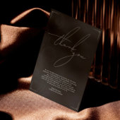 Zwart-wit Formele Vintage bruiloft Bedankkaart