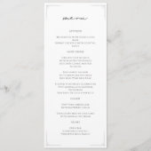 Zwart-wit Formele Vintage bruiloft Programmakaart (Voorkant)