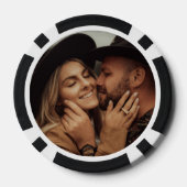 Zwart-wit foto 100 genummerd poker chips (Achterkant)
