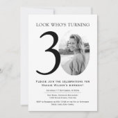 Zwart-wit foto 30e verjaardag kaart (Voorkant)