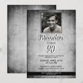 Zwart-wit  foto 90ste verjaardag kaart (Voorkant / Achterkant)