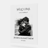 Zwart & Wit Foto Acryl Trouwbord Acryl Bord (Hoek)