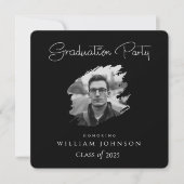 Zwart-wit foto | Afstudeerfeest 2025 Kaart (Voorkant)