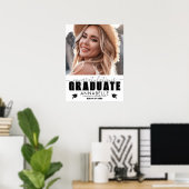 Zwart Wit Foto Afstudeerfeest Poster (Thuiskantoor)