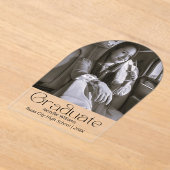 Zwart-wit foto afstuderen aankondiging (Laagn)