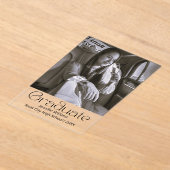 Zwart-wit foto afstuderen aankondiging (Laagn)