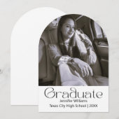 Zwart-wit foto afstuderen Arch aankondiging (Voorkant / Achterkant)