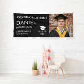 Zwart Wit Foto Afstuderen Klasse van Afstuderen Spandoek (Insitu)