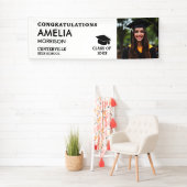 Zwart Wit Foto Afstuderen Klasse van Afstuderen Spandoek (Insitu)