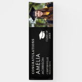 Zwart Wit Foto Afstuderen Klasse van Afstuderen Spandoek (Verticaal)