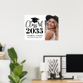 Zwart Wit Foto Afstuderen Poster (Thuiskantoor)