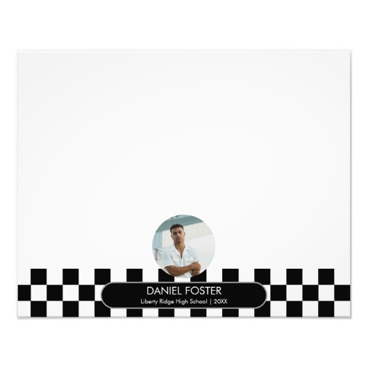 Zwart-wit foto Afstuderen Signature Poster (Voorkant)