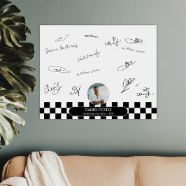 Zwart-wit foto Afstuderen Signature Poster