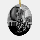 Zwart-wit foto Baby Ornament (Rechts)